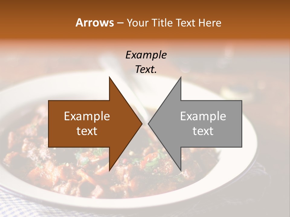 A Bowl Of Food On A Table With A Spoon PowerPoint Template