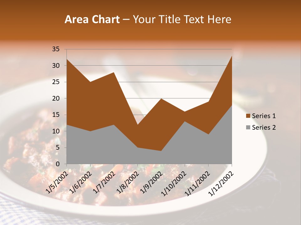 A Bowl Of Food On A Table With A Spoon PowerPoint Template