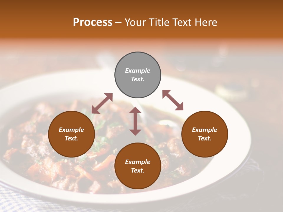 A Bowl Of Food On A Table With A Spoon PowerPoint Template