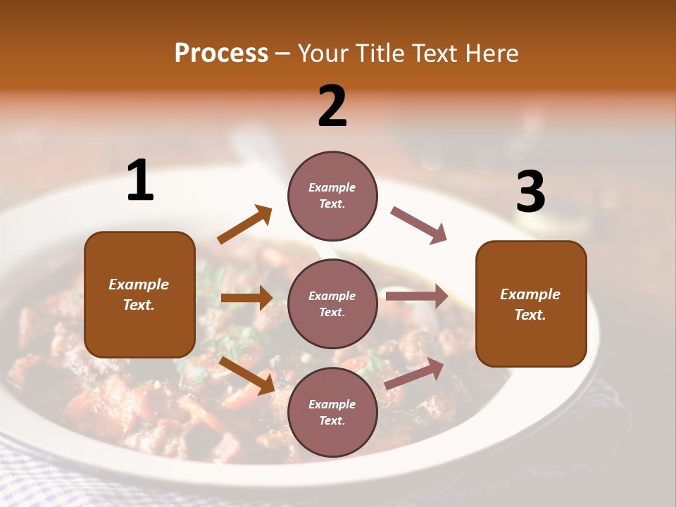A Bowl Of Food On A Table With A Spoon PowerPoint Template