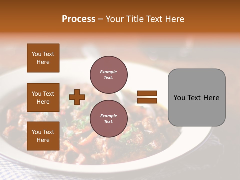 A Bowl Of Food On A Table With A Spoon PowerPoint Template