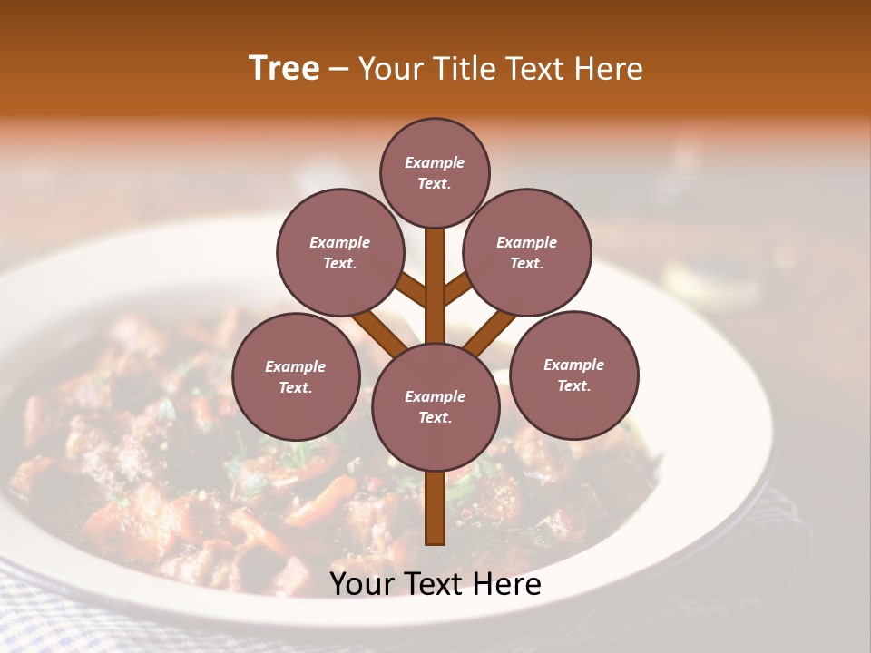 A Bowl Of Food On A Table With A Spoon PowerPoint Template