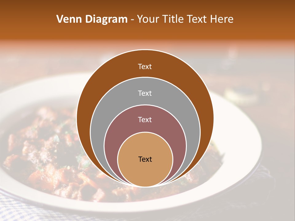A Bowl Of Food On A Table With A Spoon PowerPoint Template