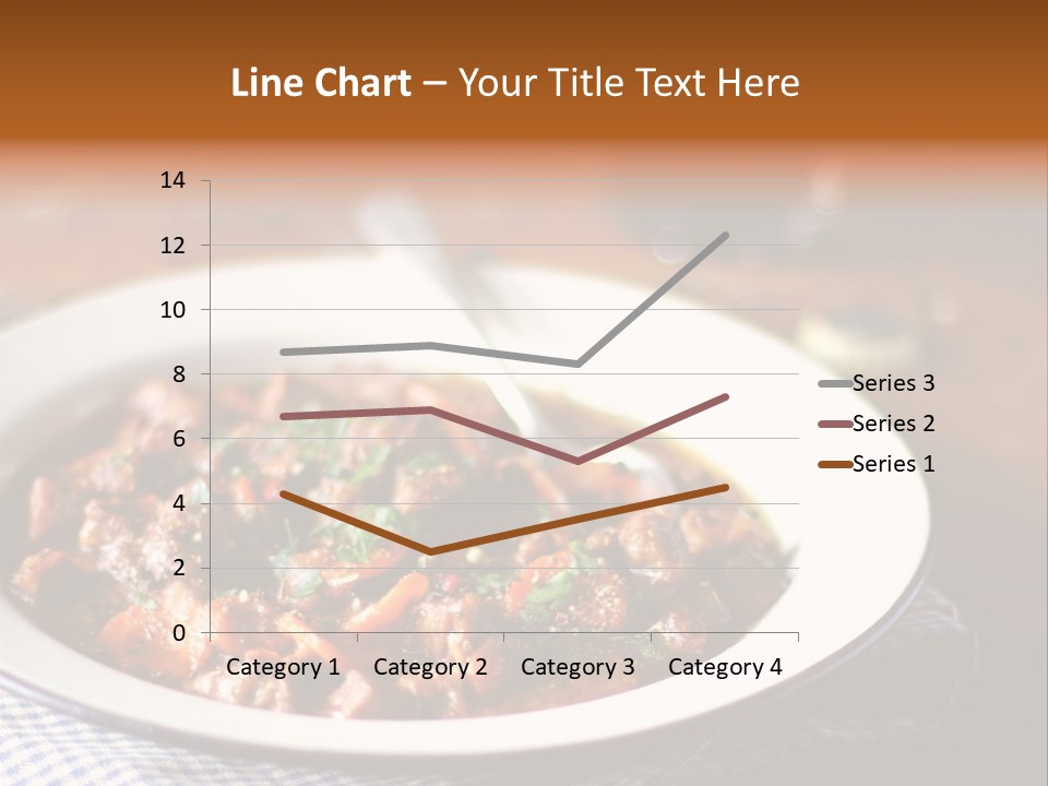 A Bowl Of Food On A Table With A Spoon PowerPoint Template