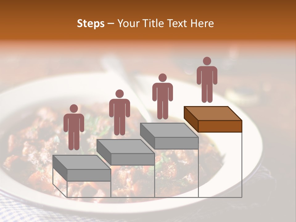 A Bowl Of Food On A Table With A Spoon PowerPoint Template
