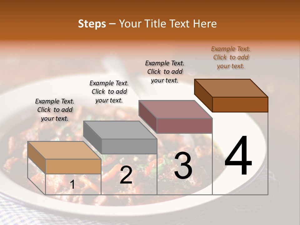 A Bowl Of Food On A Table With A Spoon PowerPoint Template