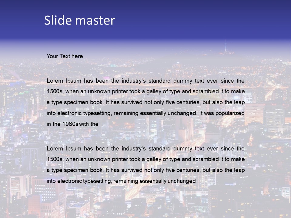 Tower Metropolis Korea PowerPoint Template