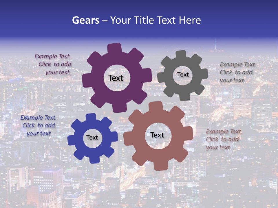 Tower Metropolis Korea PowerPoint Template