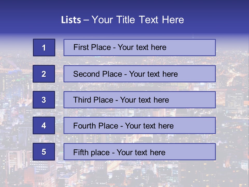 Tower Metropolis Korea PowerPoint Template