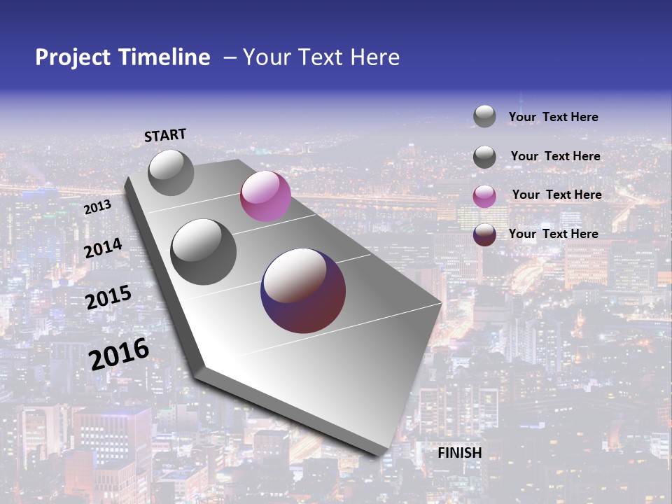 Tower Metropolis Korea PowerPoint Template