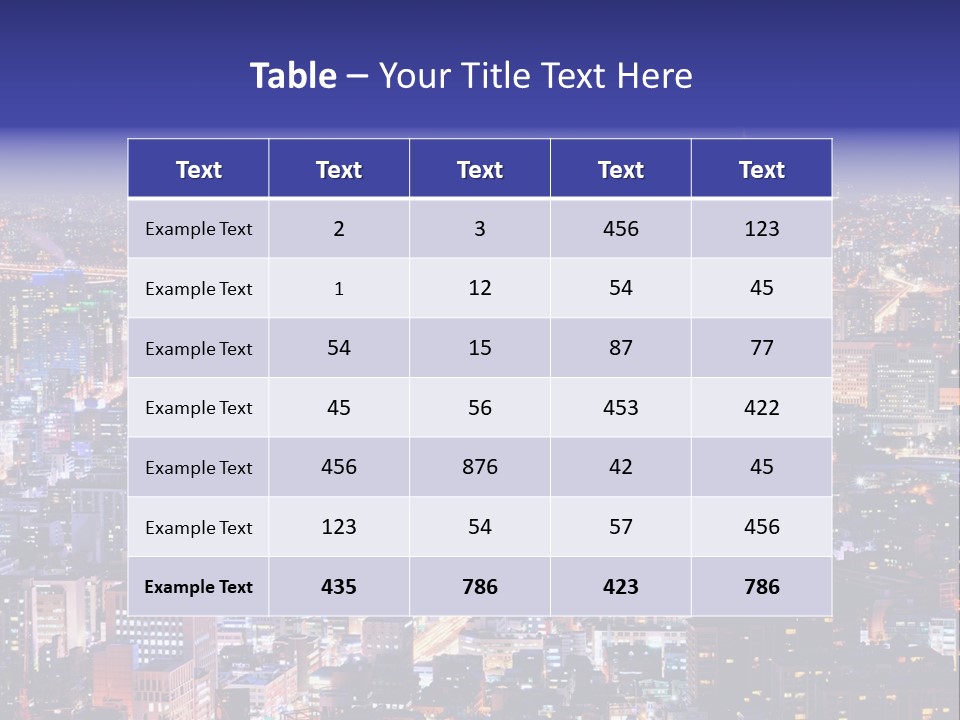 Tower Metropolis Korea PowerPoint Template