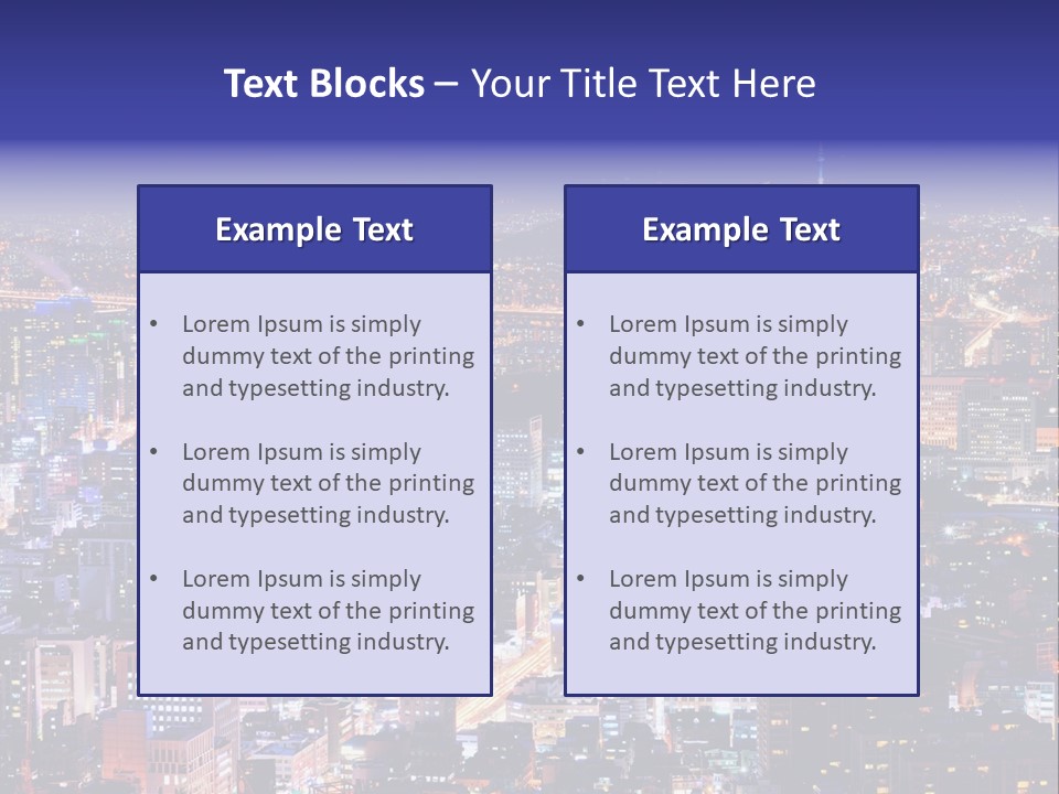 Tower Metropolis Korea PowerPoint Template