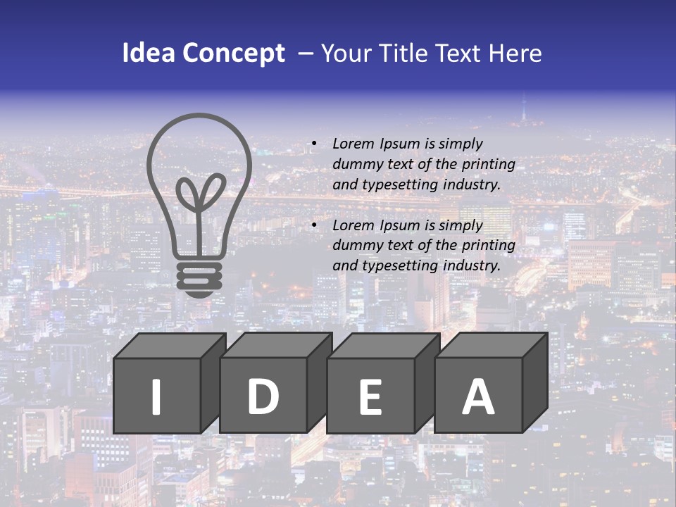 Tower Metropolis Korea PowerPoint Template