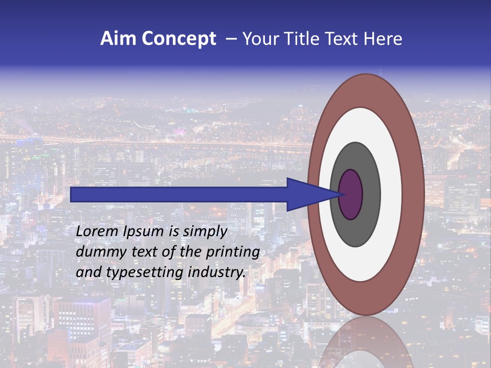 Tower Metropolis Korea PowerPoint Template
