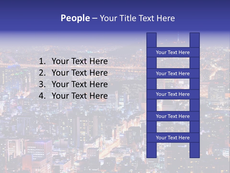 Tower Metropolis Korea PowerPoint Template