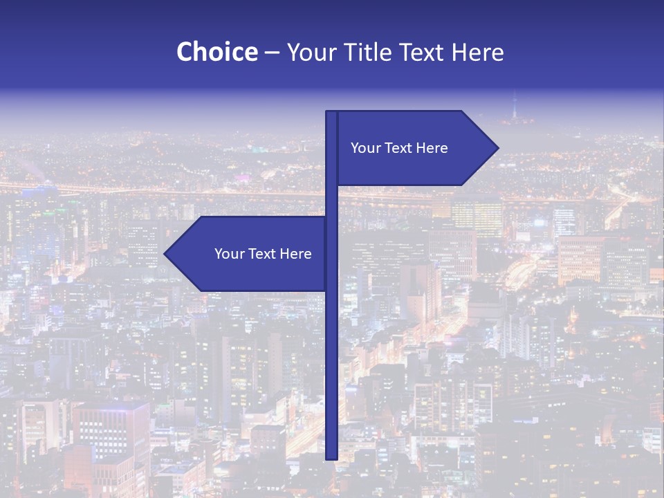 Tower Metropolis Korea PowerPoint Template