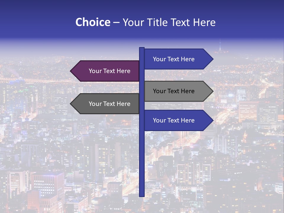 Tower Metropolis Korea PowerPoint Template