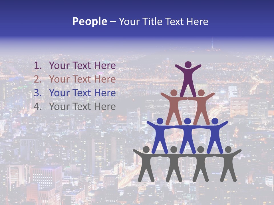 Tower Metropolis Korea PowerPoint Template