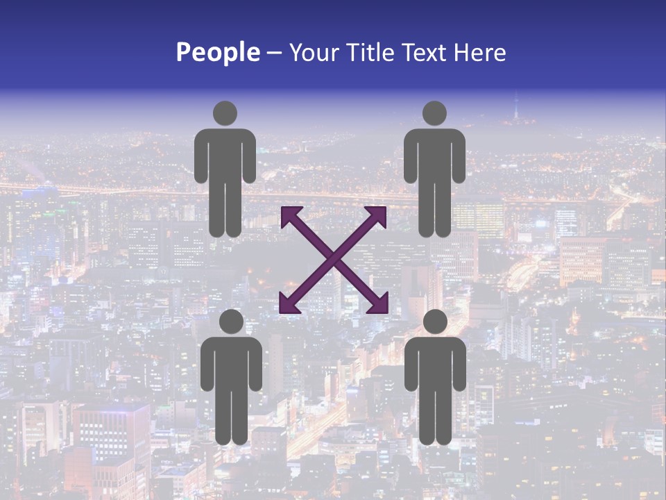 Tower Metropolis Korea PowerPoint Template