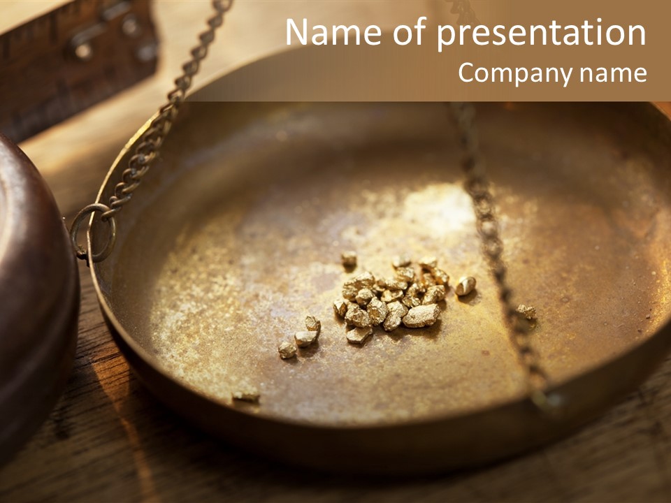 Metal Precious Miner PowerPoint Template