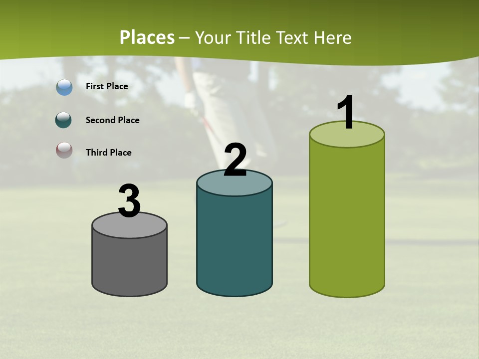 Golf Golfer Celebration PowerPoint Template