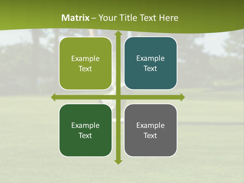 Golf Golfer Celebration PowerPoint Template