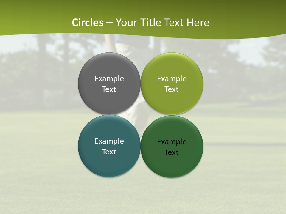Golf Golfer Celebration PowerPoint Template
