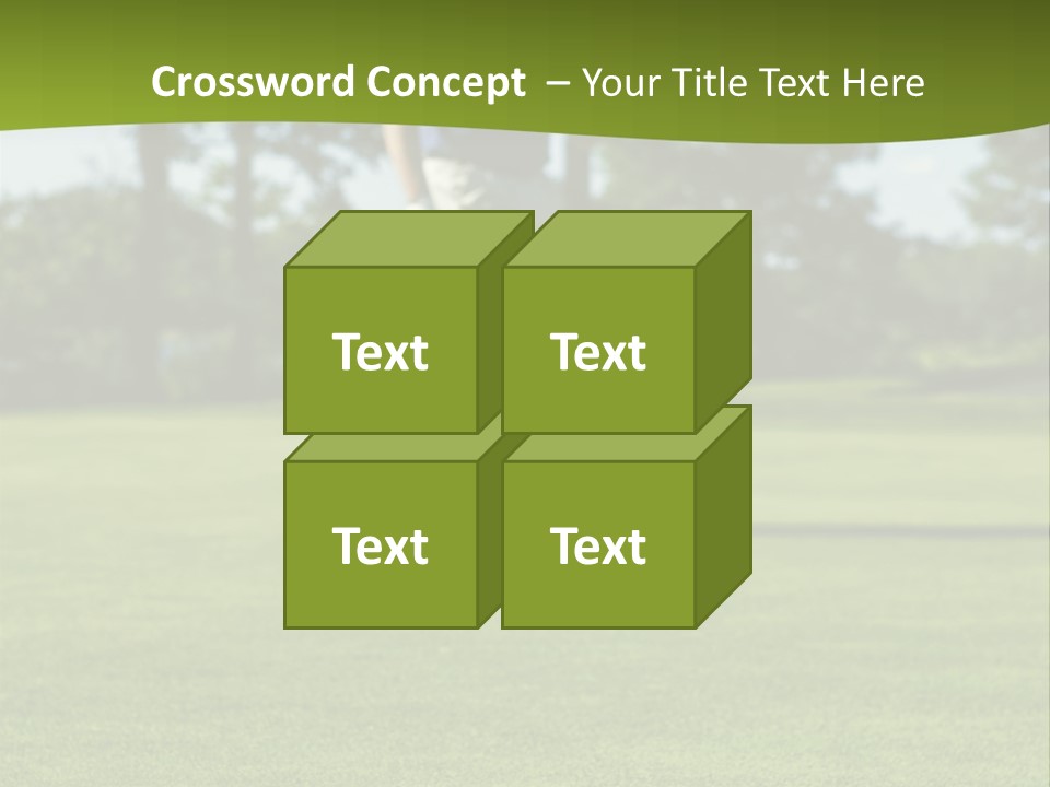 Golf Golfer Celebration PowerPoint Template