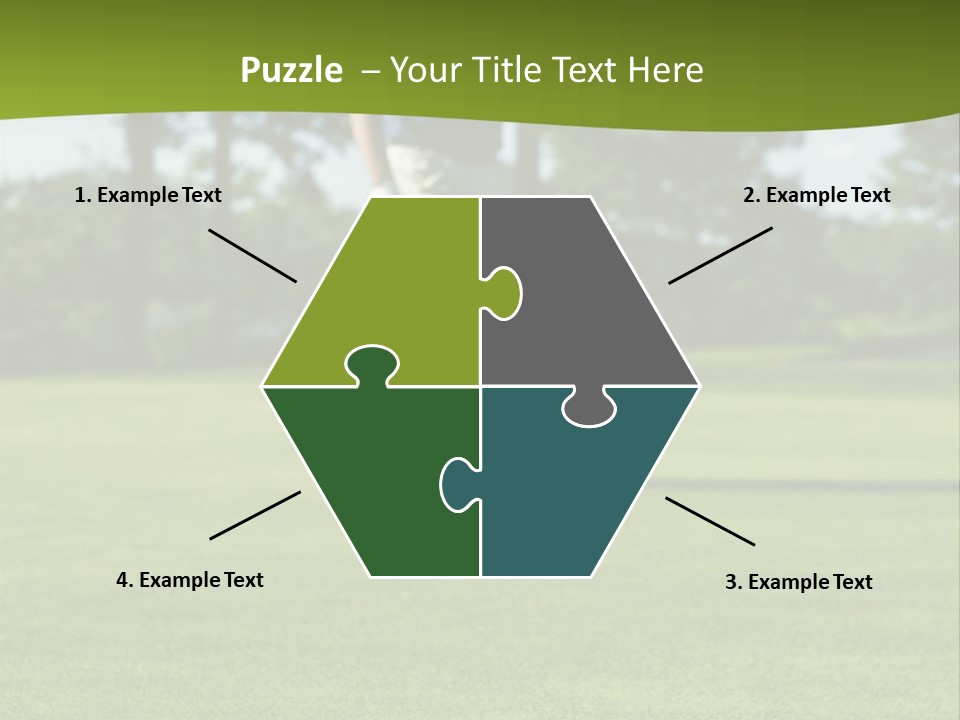 Golf Golfer Celebration PowerPoint Template