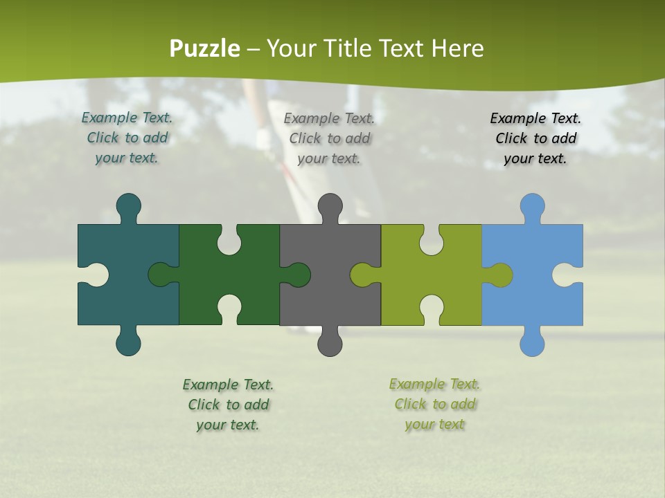 Golf Golfer Celebration PowerPoint Template