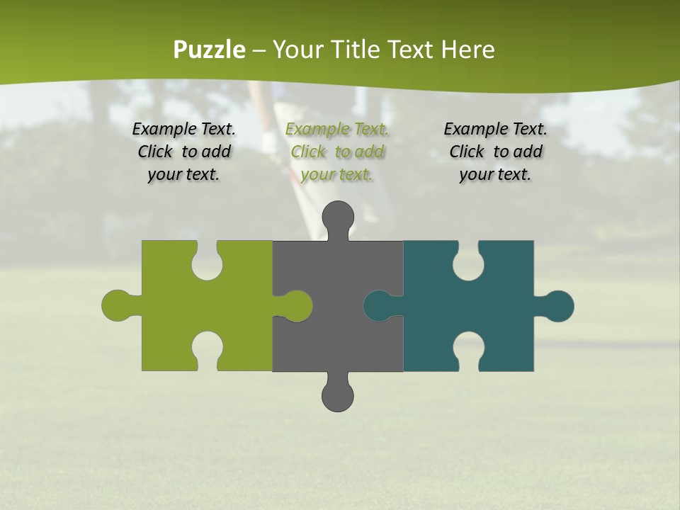 Golf Golfer Celebration PowerPoint Template