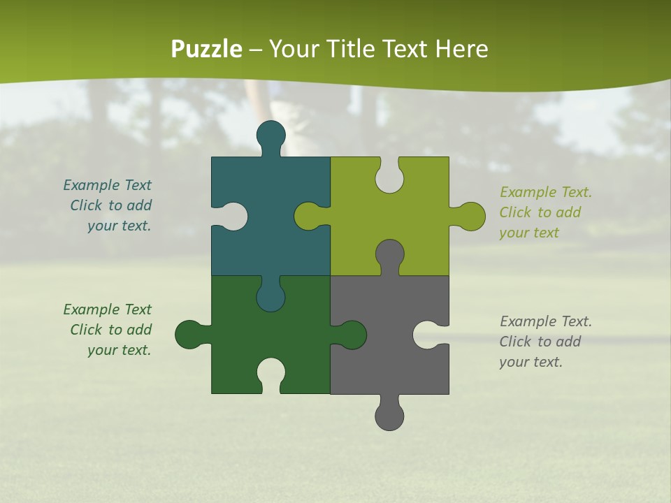 Golf Golfer Celebration PowerPoint Template