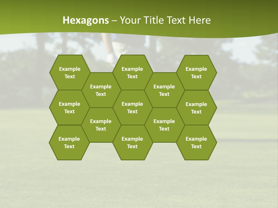 Golf Golfer Celebration PowerPoint Template