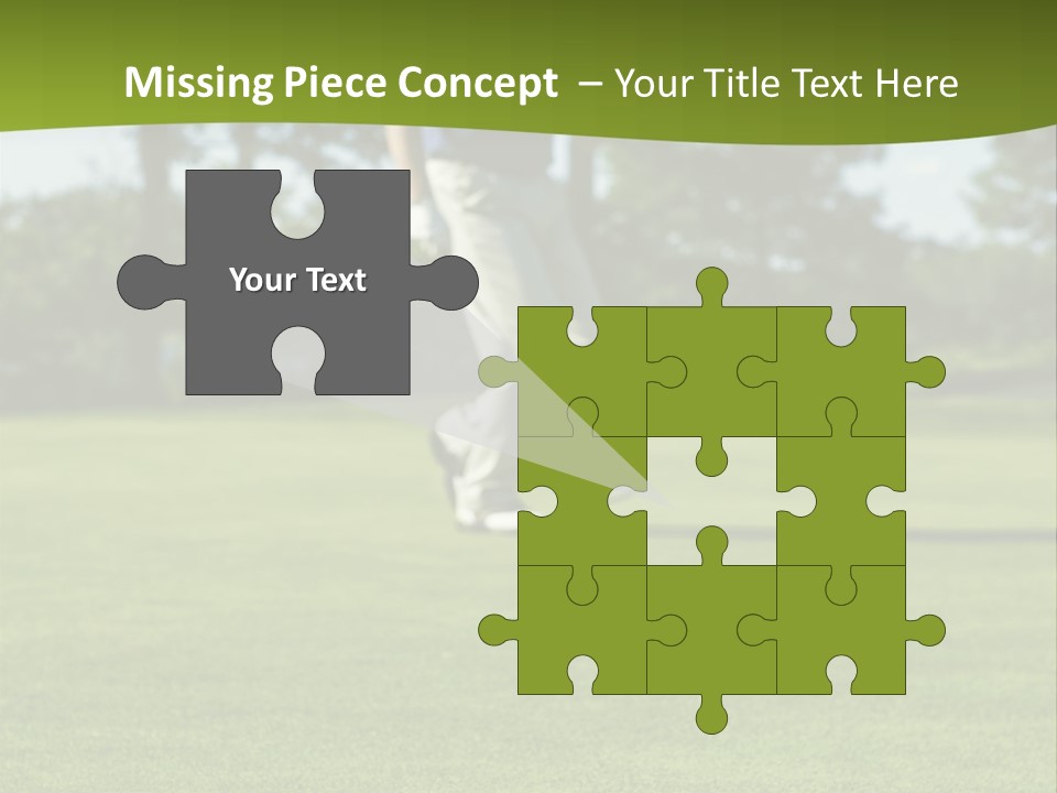 Golf Golfer Celebration PowerPoint Template