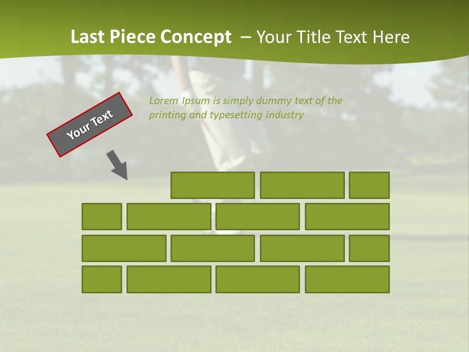 Golf Golfer Celebration PowerPoint Template