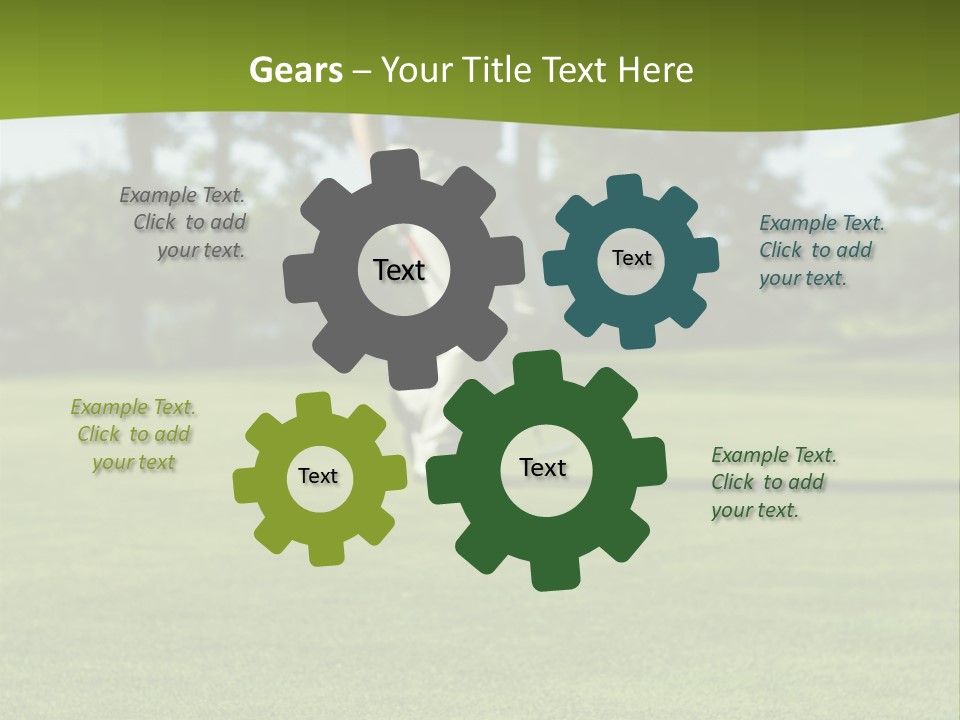 Golf Golfer Celebration PowerPoint Template