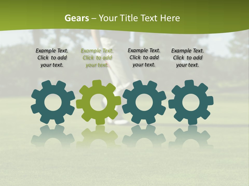 Golf Golfer Celebration PowerPoint Template