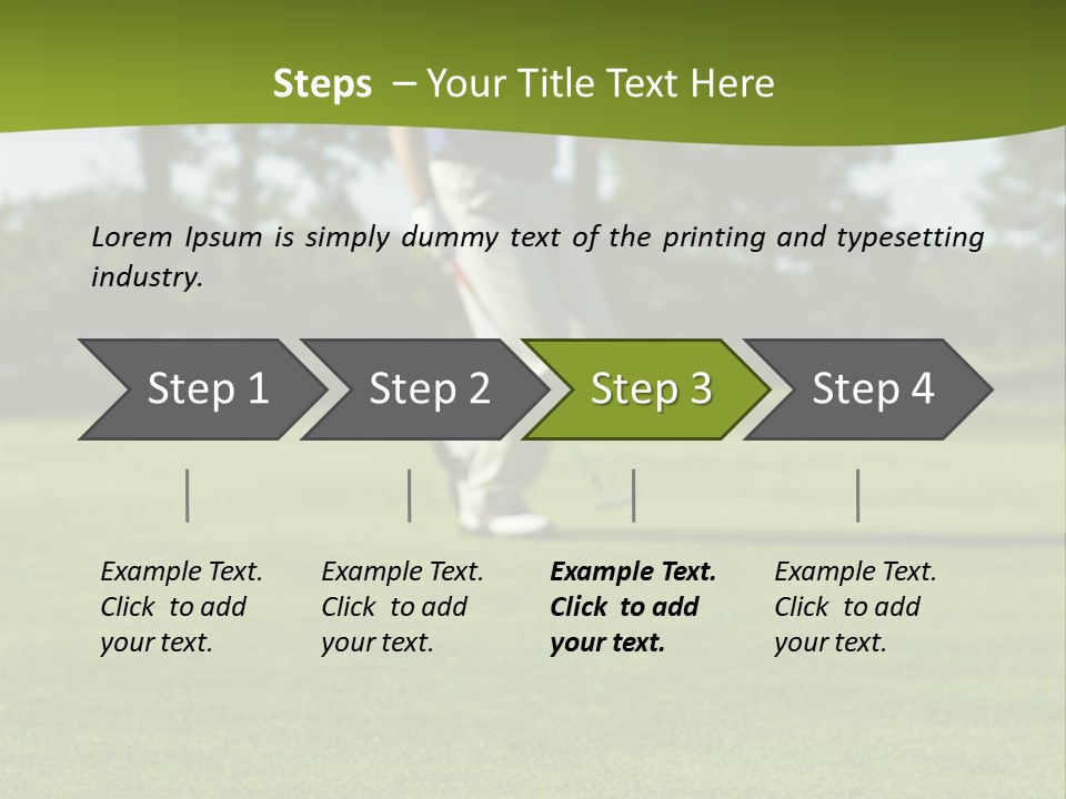 Golf Golfer Celebration PowerPoint Template