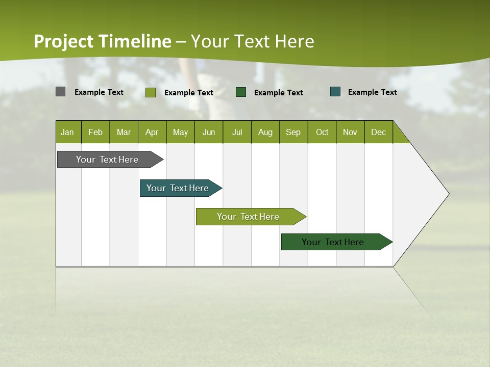 Golf Golfer Celebration PowerPoint Template