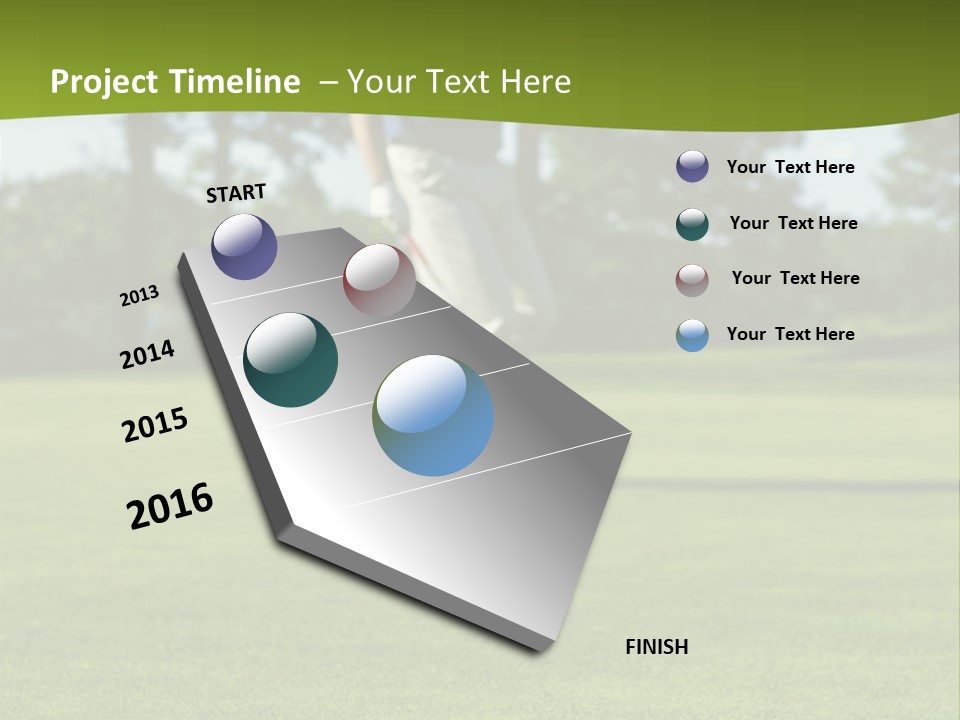 Golf Golfer Celebration PowerPoint Template