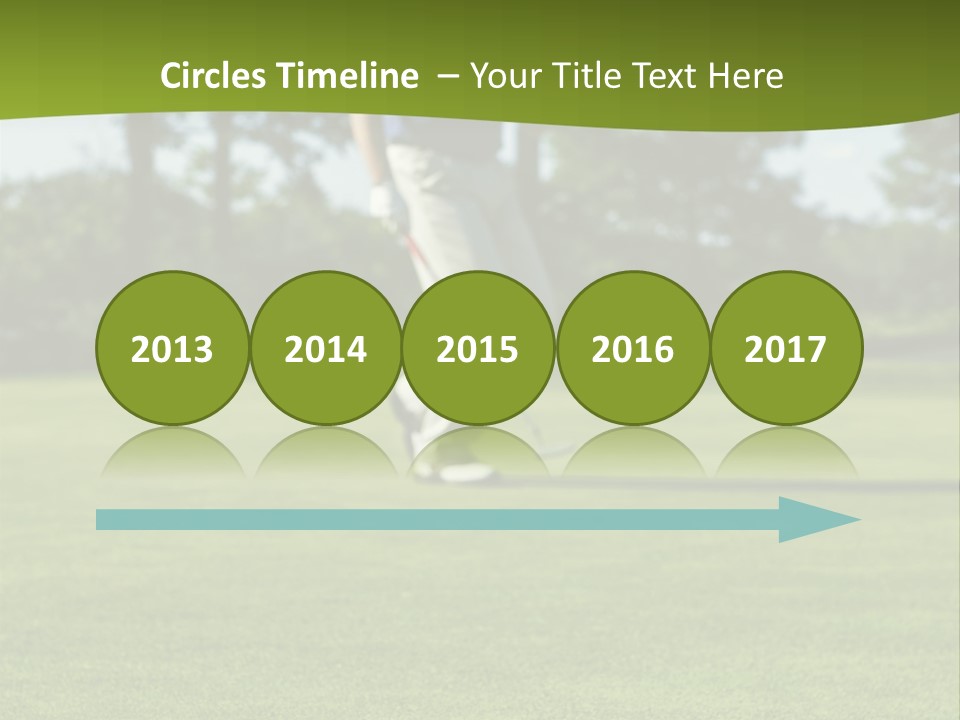 Golf Golfer Celebration PowerPoint Template