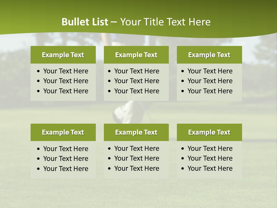 Golf Golfer Celebration PowerPoint Template