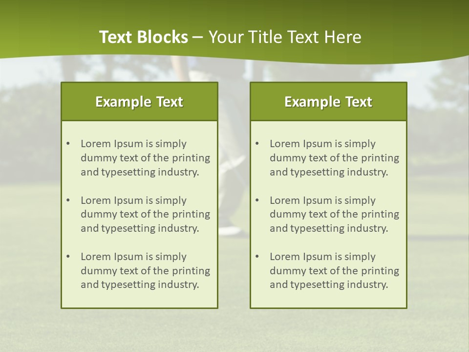 Golf Golfer Celebration PowerPoint Template