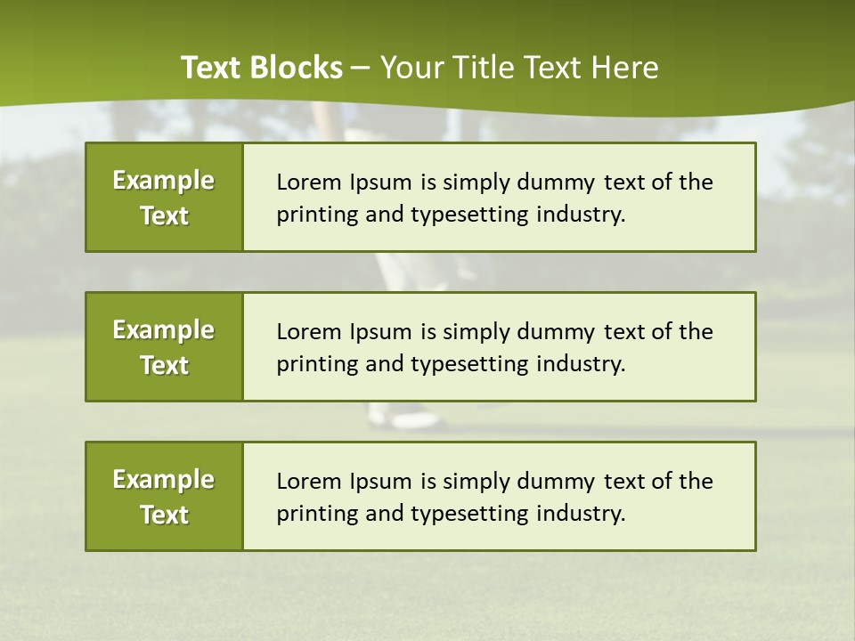 Golf Golfer Celebration PowerPoint Template