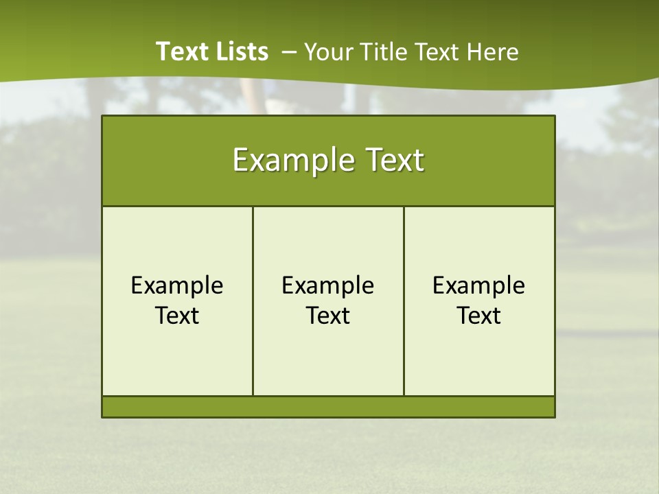 Golf Golfer Celebration PowerPoint Template