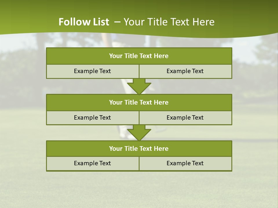 Golf Golfer Celebration PowerPoint Template