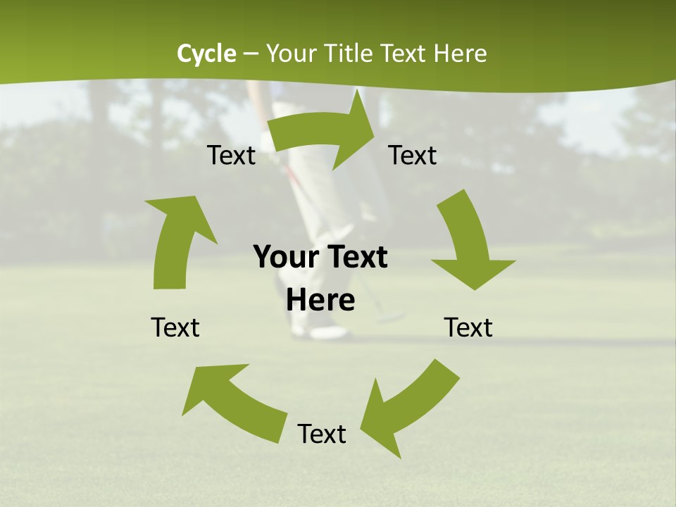 Golf Golfer Celebration PowerPoint Template