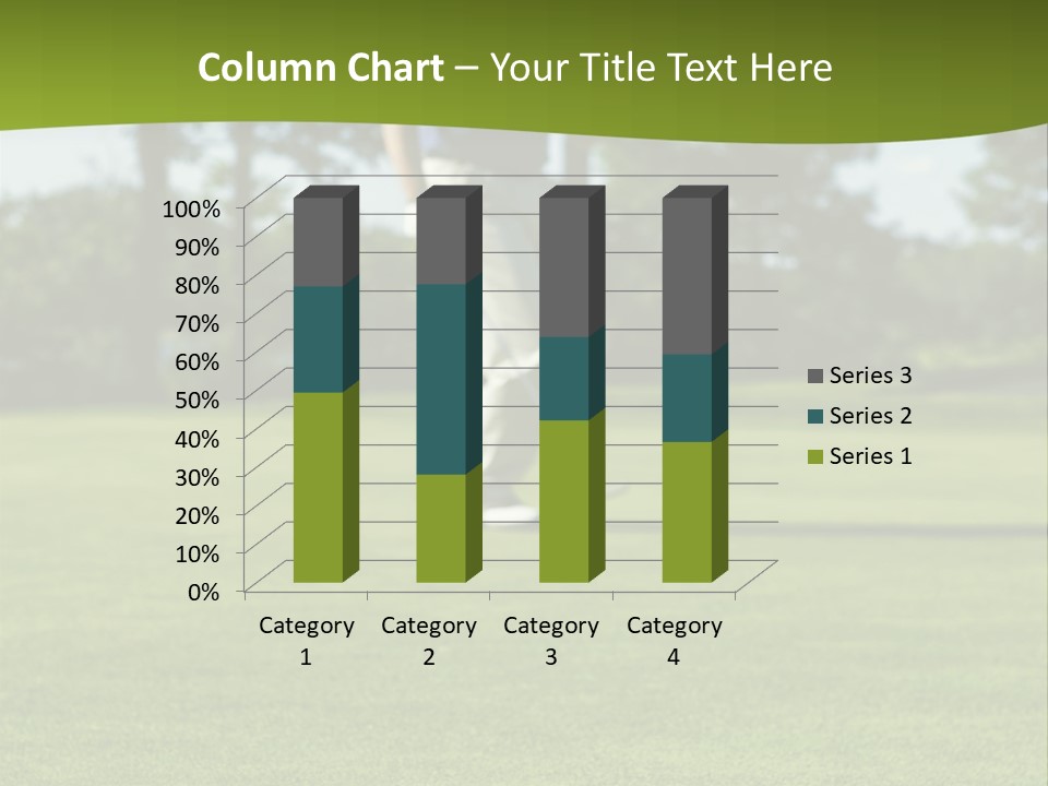 Golf Golfer Celebration PowerPoint Template