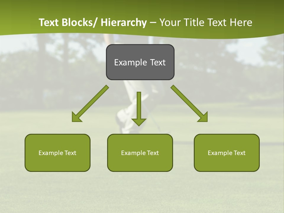 Golf Golfer Celebration PowerPoint Template