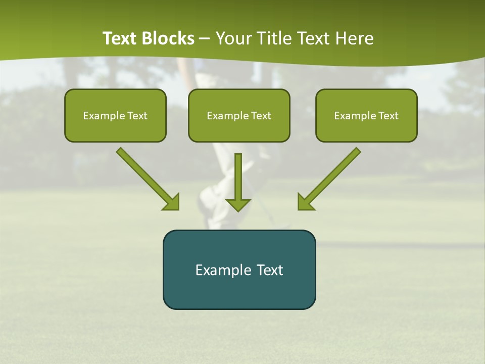 Golf Golfer Celebration PowerPoint Template